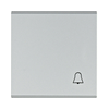 Lumina billentyű egyes kapcs/nyg.-hoz ezüst csengő-jel IP20 műanyag matt kapocs WL Hager