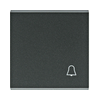 Lumina billentyű egyes kapcs/nyg.-hoz fekete csengő-jel IP20 műanyag matt kapocs WL Hager