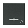 Lumina billentyű egyes kapcs/nyg.-hoz fekete csengő-jel  jelzőfényes IP20 műanyag matt WL Hager