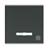 Lumina billentyű egyes kapcs/nyg.-hoz fekete lámpa-jel  jelzőfényes IP20 műanyag matt WL Hager