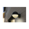 LUTEC 5138001118 LOOMA kültéri fali 1*E27 fekete/opál félgömb IP54