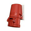 Ipari dugalj falra szerelhető 3P+N+E 16A 400V(50+60Hz) piros IP44 műanyag 6h-pozíció MENNEKES