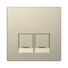 MERTEN Fedlap, 2xRJ45 aljzathoz, System-D, szahara