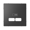 Merten D-Life fedlap USB töltőcsatlakozóhoz műanyag antracit címketartóval Schneider