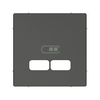 Merten-SM fedlap USB töltőcsatlakozóhoz műanyag antracit címketartóval Schneider