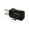 Mikrokapcsoló rugós-lemezkar műanyag 1v 2A/AC15/230V IP00 csúszó érintkező KW3 TRACON