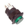 Mini jelzőlámpás nyomógomb, zöld 1×NO, 110V AC/DC MNG-110G TRACON