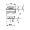Mini jelzőlámpás nyomógomb, zöld 1×NO, 110V AC/DC MNG-110G TRACON