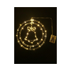 LED karácsonyi dekoráció 48LED-D30cm HARANG 3xAA-elem(nélkül) fehér-fényű 4,5V DC 2700K Modee