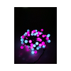 LED karácsonyi füzér 100LED/10m pink/cold +3m-tápegység-dugóval 8mód kültéri 10db/m fehér-fényű Modee