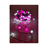 LED karácsonyi füzér 100LED/10m pink/cold +3m-tápegység-dugóval 8mód kültéri 10db/m fehér-fényű Modee
