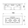 Modul45 162/3 dugalj  0° földelt gyerekzárral fehér csatornába rugós SDE-RW D0RW3B OBO-BETTERMANN