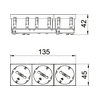 Modul45 162/3 dugalj 33° földelt gyerekzárral fehér csatornába rugós STD-D3S RW3 OBO-BETTERMANN