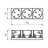 Modul45 162/3 dugalj 33° földelt gyerekzárral narancs csatornába STD-D3C ROR3 OBO-BETTERMANN