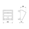 Modul45 adapterkeret közp. fedéllel 2xRJ45 adatcsatlakozóhoz műanyag DTS-2A RW1 OBO-BETTERMANN