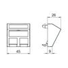 Modul45 adapterkeret közp. fedéllel 2xRJ45 adatcsatlakozóhoz műanyag DTS-2C RW1 OBO-BETTERMANN