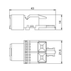 Modul45 adatcsatlakozó Modul45 RJ45 8(8) dugalj Cat6 ASM-C6 OBO-BETTERMANN