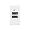 Mosaic USB töltőaljzat 1M USB-A+USB-C 3000mA/ 5V modultartó fehér IP40 LEGRAND