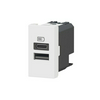 Mosaic USB töltőaljzat 1M USB-A+USB-C 3000mA/ 5V modultartó fehér IP40 LEGRAND