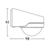 Mozgásérzékelő falra BT MESH 270° PIR 12.5m-érzékelésátmérő 250W 230V antracit IP54 MD IR N270 uDIM STEINEL