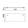 Nagyfesztávú kábeltálca fedél 600mm-sz 3000mm szalaghorganyzott ZnAl WKLD 2060 DD OBO-BETTERMANN