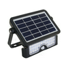 LED fényvető +napelem +3Ah-akku +mozgásérzékelő 1x 5W 3,5-3,8V DC 500lm 4000K fekete-ház TRACON