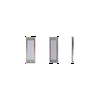 Névtábla modul 4+n 12VAC 1modul 5025OPD keretbe 53x15x10mm kapukészülék-hoz ezüst Matibus SE MIWI