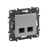 NiloéStep adatcsatlakozó dugalj STP 2xRJ45 8(8) Cat6A(IEC) alumínium LEGRAND