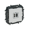 Niloé Step 2xUSB-A+C töltőaljzat 5V 3A 15W, fehér