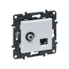 NiloéStep TV (F) antenna-/RJ45 UTP adatcsatlakzó fehér csavaros LEGRAND