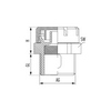 Nyomáskiegyenlítő szelep elosztószekrénybe levegőre/vízre M25 szürke 21.5mm 1szelep műanyag csavaros IP54 KS HUMMEL
