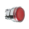 Nyomógombfej fém d22 világító lapos piros/fehér kerek visszaugró Harmony XB4 Schneider