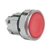 Nyomógombfej fém d22 világító lapos piros/fehér reteszelt kerek Harmony XB4 Schneider