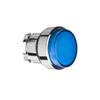 Nyomógombfej fém d22 világító magas kék kerek visszaugró Harmony XB4 Schneider