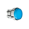 Nyomógombfej fém d22 világító magas kék reteszelt kerek Harmony XB4 Schneider