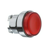 Nyomógombfej fém d22 világító magas piros/fehér kerek visszaugró Harmony XB4 Schneider