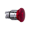 Nyomógombfej fém d22 világító piros/fehér kerek visszaugró Harmony XB4 Schneider