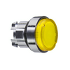 Nyomógombfej fém d22 világító sárga reteszelt kerek Harmony XB4 Schneider