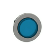 Nyomógombfej fém d30 világító lapos kék kerek visszaugró Harmony XB4 Schneider