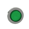 Nyomógombfej fém d30 világító lapos zöld kerek visszaugró Harmony XB4 Schneider