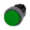 Nyomógombfej műanyag d22 világító magas zöld visszaugró kerek SIRIUS ACT SIEMENS