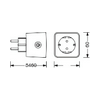 Okos dugaljadapter 16A/230V/2P+F ZigBee +éjszakai fénny  Smart+ ZB Nightligt Plug EU LEDVANCE