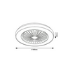 Okos LED mennyezeti lámpatest ventilátoros (6-fokozat) WiFi falonkívüli 40W 230V AC 5000lm 3000-6000K IP20 20000h Dalfon2 RÁBALUX