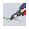 Elektronikai oldalcsípő fogó 62HRC max.d1,2/0,6mm nyitórugós piros-kék normál Super Knips KNIPEX