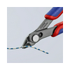 Elektronikai oldalcsípő fogó 62HRC max.d1,2/0,6mm nyitórugós piros-kék normál Super Knips KNIPEX