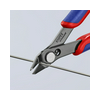Elektronikai oldalcsípő fogó 62HRC max.d1,2/0,6mm nyitórugós piros-kék normál Super Knips KNIPEX