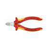 Oldalcsípő fogó 62HRC max.d4/2,3/1,5mm piros-sárga szigetelés normál 125mm szigetelt 1000V KNIPEX