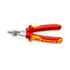 Elektronikai oldalcsípő fogó 54HRC max.d1,6/1mm piros-sárga normál 125mm 1000V Super Knips KNIPEX
