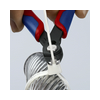 Oldalcsípő fogó elektronikai 64HRC max.d1,4mm  piros-kék normál 140mm KNIPEX