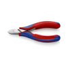 Elektronikai oldalcsípő fogó 62HRC max.d1,6/1,2/0,6mm piros-kék normál 115mm KNIPEX